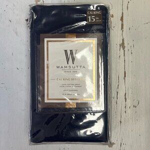 Wamsutta Bedskirt Cali King Navy Blue 15” Drop 100% Cotton 400 CT Brand New
